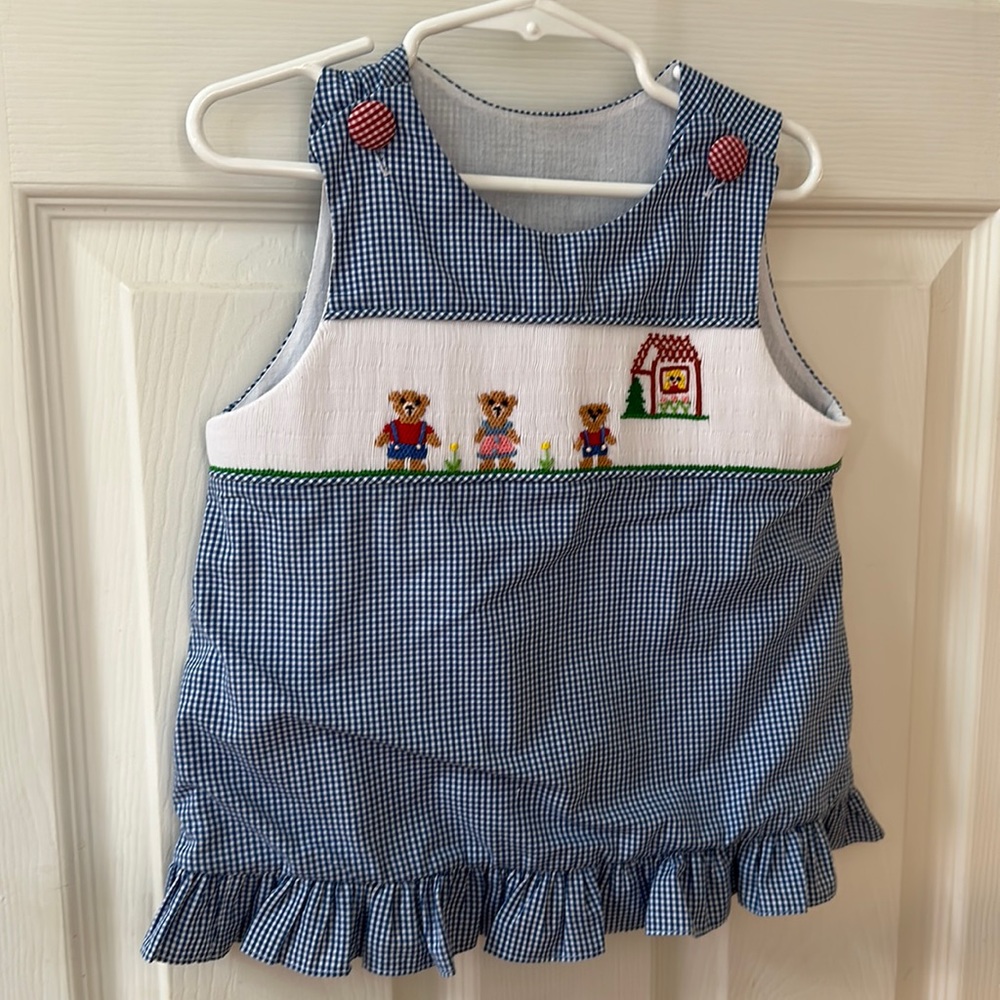 Remember Nguyen Three Little Bears smocked outfit
